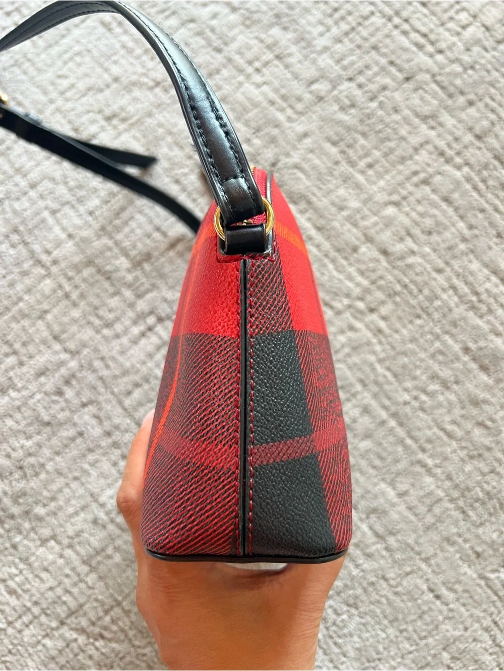 Kate Spade Red and Black Plaid Crossbody